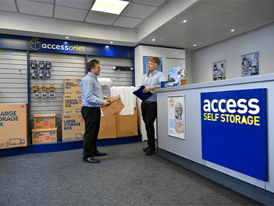 Store staff in reception at our Nottingham facility.